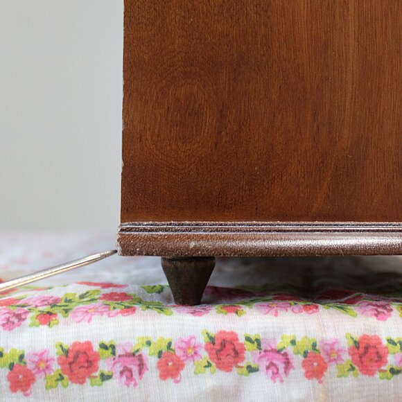 Vintage Wood Jewelry Box: 1970s Vanity Storage with Drawers - Picture 10 of 16